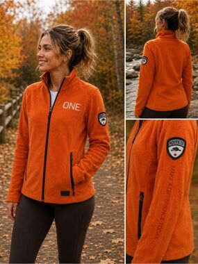 Roots 73 Deerlake Microfleece Jacket Rustic Orange Women’s XS